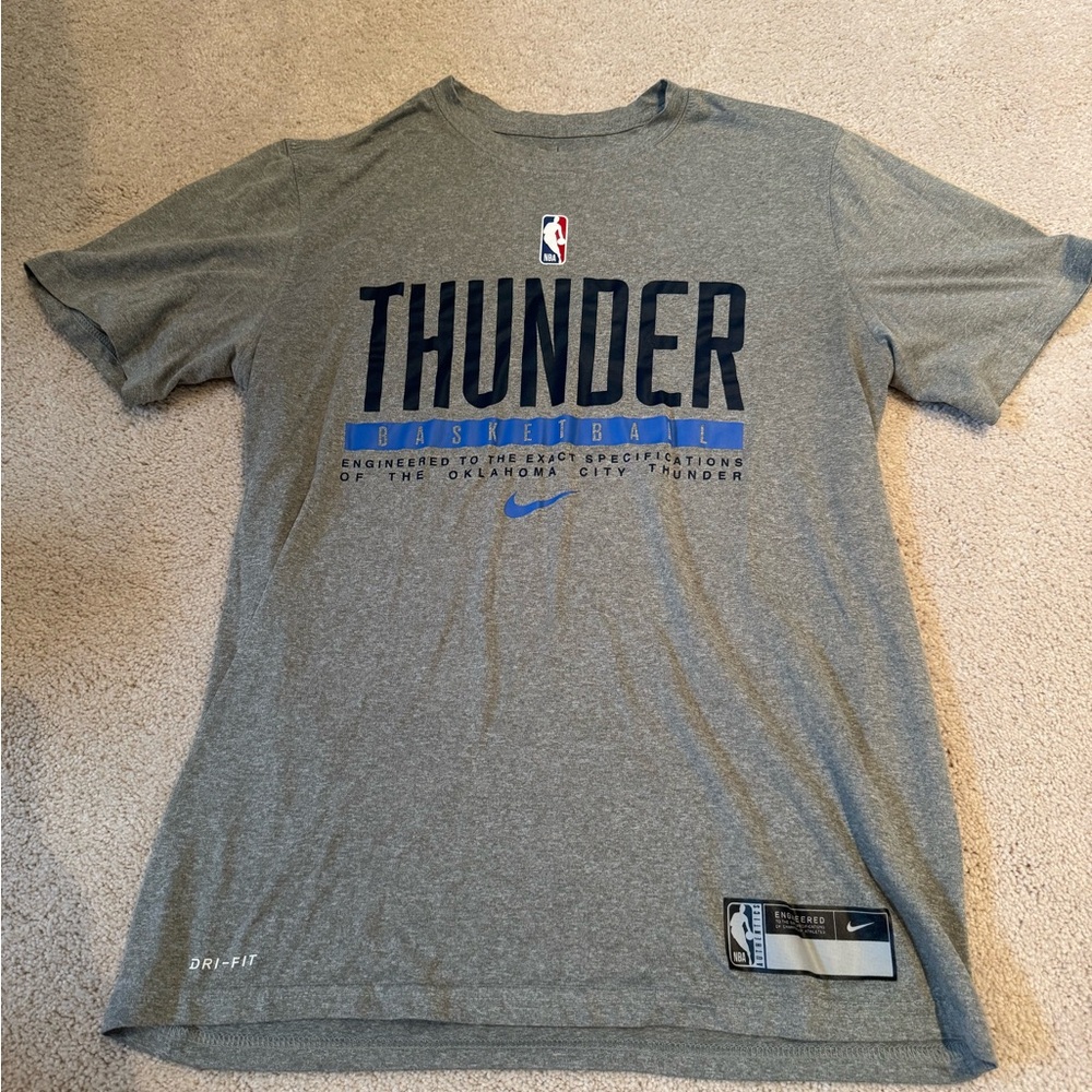 Nike Gray Dri-FIT NBA OKC Thunder  T-Shirt